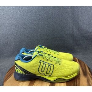 Wilson Kaos Shoes Men's Size 12 Court Tennis Pickleball Green Blue Logo Athletic